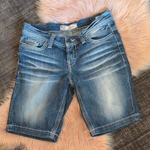 BKE Blue Washed Denim Shorts